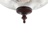 Project Source 11-in Painted Oil-Rubbed Bronze Traditional Flush Mount Light