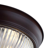 Project Source 11-in Painted Oil-Rubbed Bronze Traditional Flush Mount Light