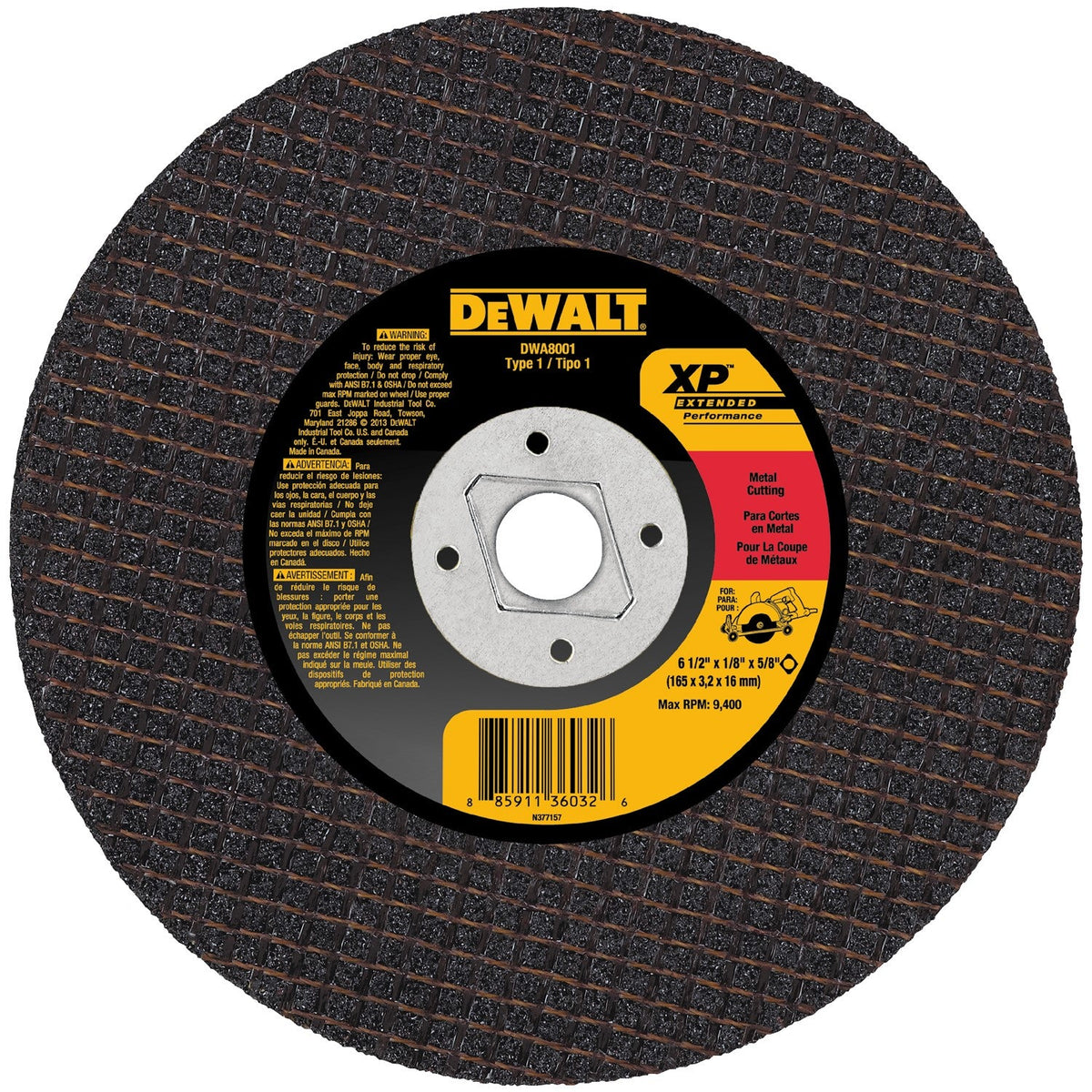 DEWALT XP Aluminum Oxide 6.5-in Cut-off Wheel
