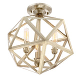 Quoizel Liberty Park 13.125-in Gold Casual/Transitional Semi-Flush Mount Light