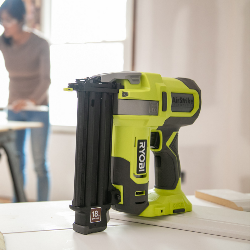 RYOBI 18V ONE+ AirStrike Cordless 18-Gauge Brad Nailer (Tool Only)