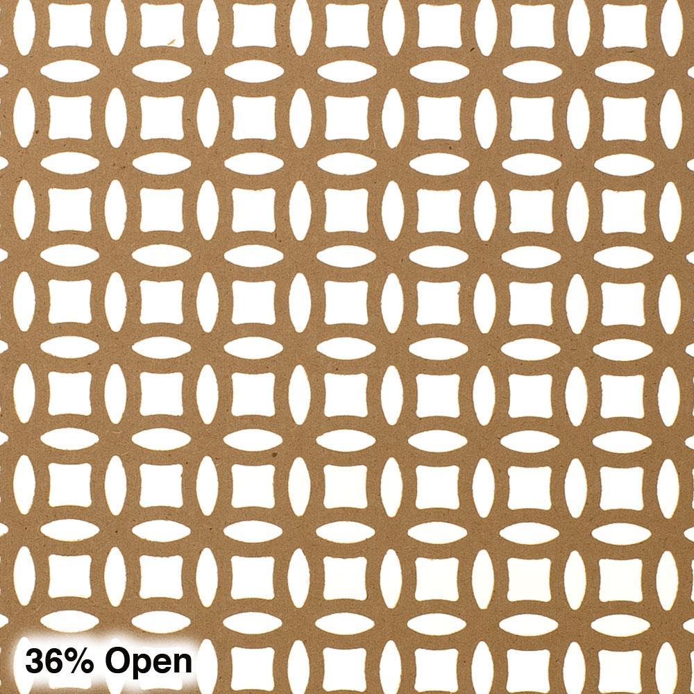 72 in. x 24 in. x 1/8 in. Unfinished Interlocking Circle Decorative Perforated Paintable MDF Screening Panel Insert - Super Arbor