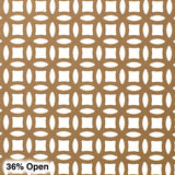 72 in. x 24 in. x 1/8 in. Unfinished Interlocking Circle Decorative Perforated Paintable MDF Screening Panel Insert - Super Arbor