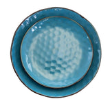 Sea Glass 16-Piece Modern Turquoise Stoneware Dinnerware Set (Service for 4)