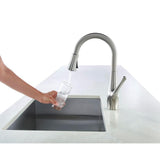 Clarify Single-Handle Pull-Down Sprayer Kitchen Faucet with GE Filtration System in Stainless Steel - Super Arbor