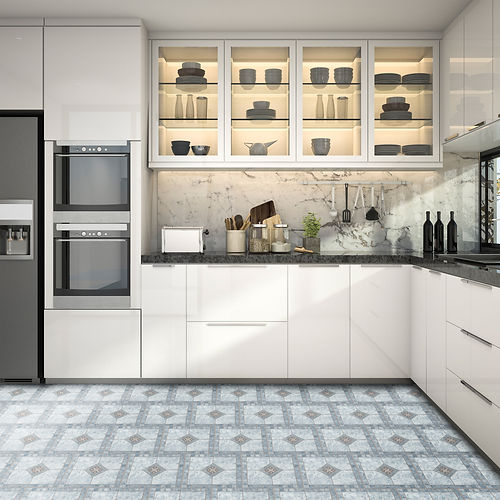 Achim Portfolio Blue Diamond 12-in x 12-in Peel and Stick Vinyl Tile Flooring (9-sq ft)