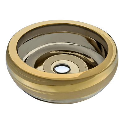 ANZZI Regalia Series Vessel Sink in Smoothed Gold - Super Arbor