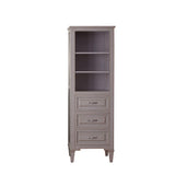 Kelly 22 in. W x 65 in. H x 15 in. D Bathroom Linen Storage Tower Cabinet in Grayish Blue - Super Arbor