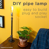 1/2 in. Black Steel Pipe 20.5 in. H Torch Style Lamp Kit
