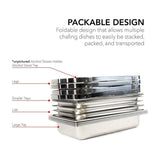 8 Qt. Foldable Frame Stainless Steel Chafing Dish Buffet Chafer Complete (Set of 4)