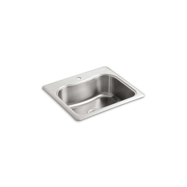 Staccato Drop-in Stainless Steel 20 in. 1-Hole Single Bowl Kitchen Sink