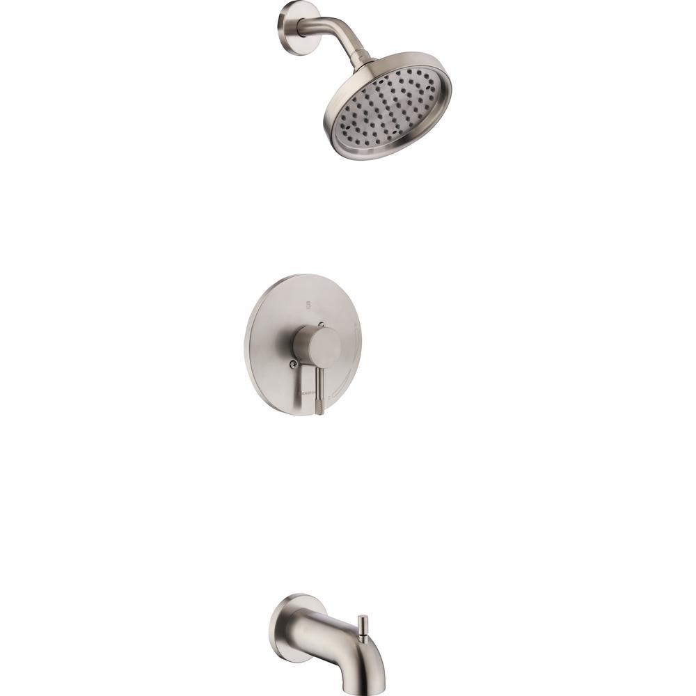 Axel Single-Handle 1-Spray Tub and Shower Faucet in Chrome - Super Arbor