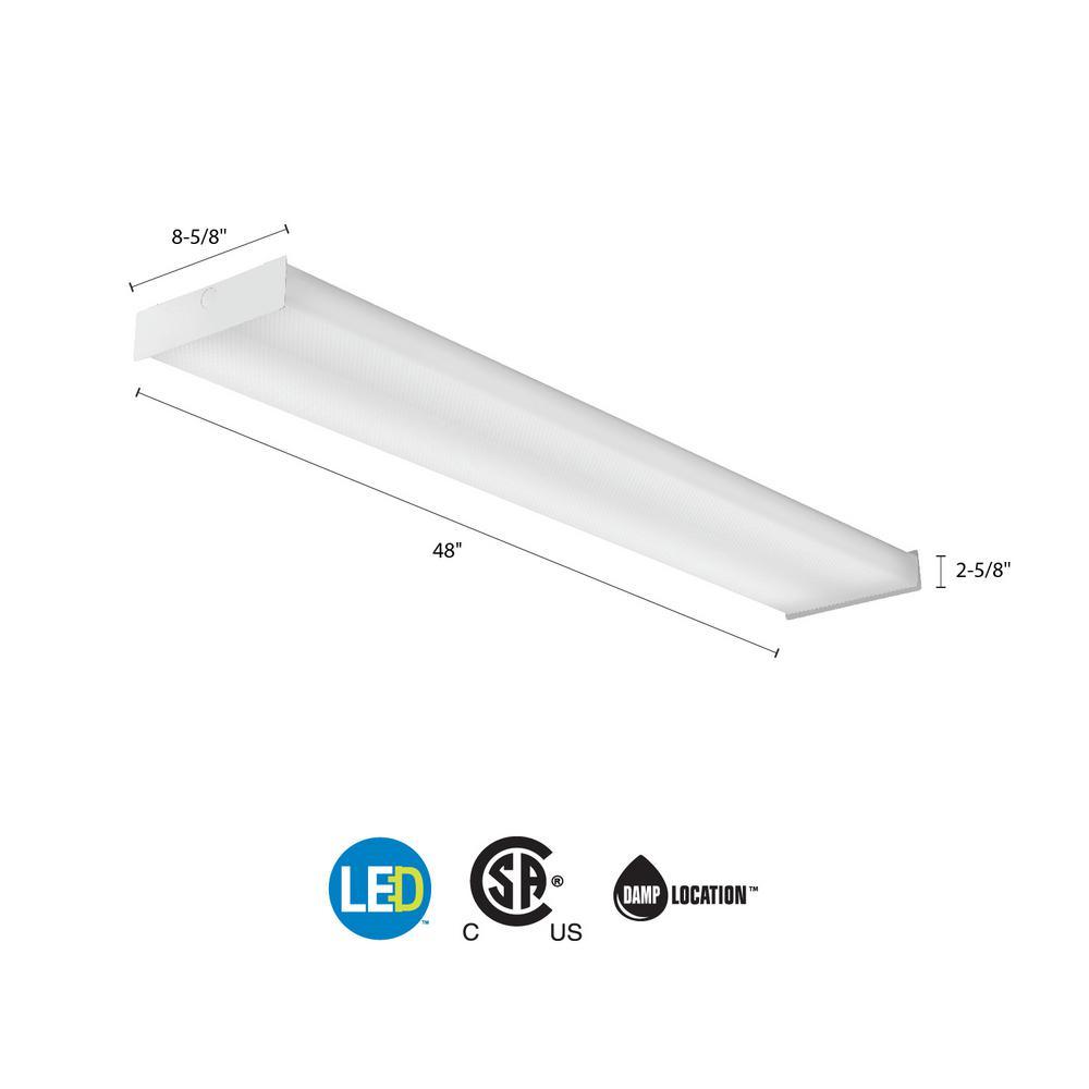 Contractor Select SBL4 Series 4 ft. Dimmable 4000K Cool White Integrated 3994 Lumen LED Square-Basket Wraparound - Super Arbor