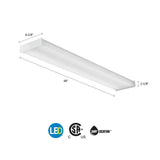 Contractor Select SBL 4 ft. 32-Watt Integrated LED White 4000 Lumens 3500K Square Basket Wrap Light - Super Arbor
