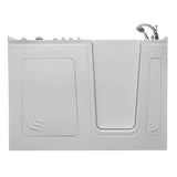 Rampart 5 ft. Walk-in Whirlpool and Air Bathtub with 4 in. Tile Easy Up Adhesive Wall Surround in White - Super Arbor