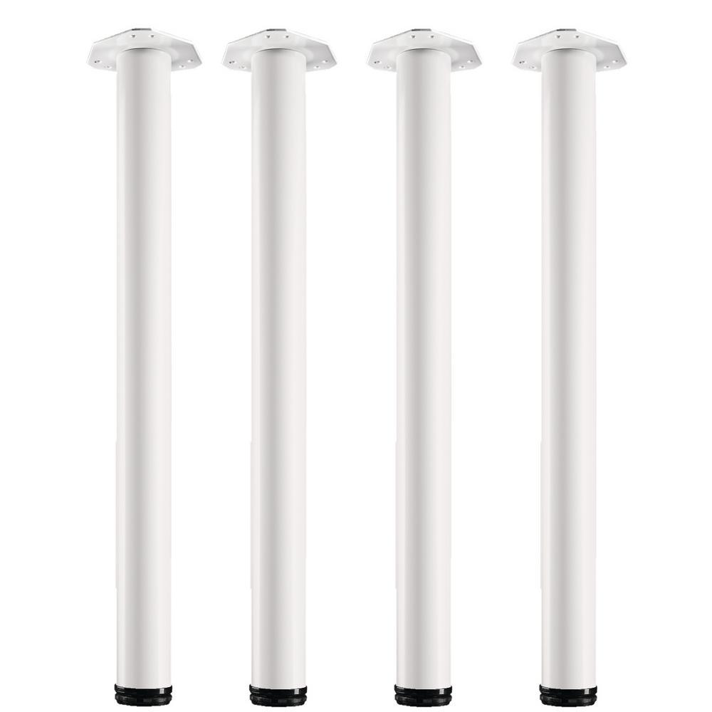 2-3/8 in. Adjustable 28 in. Black Steel Table Leg (Set of 4) - Super Arbor