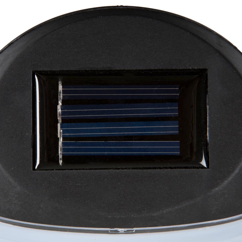 Solar Powered Black Round LED Light (4-Pack) - Super Arbor