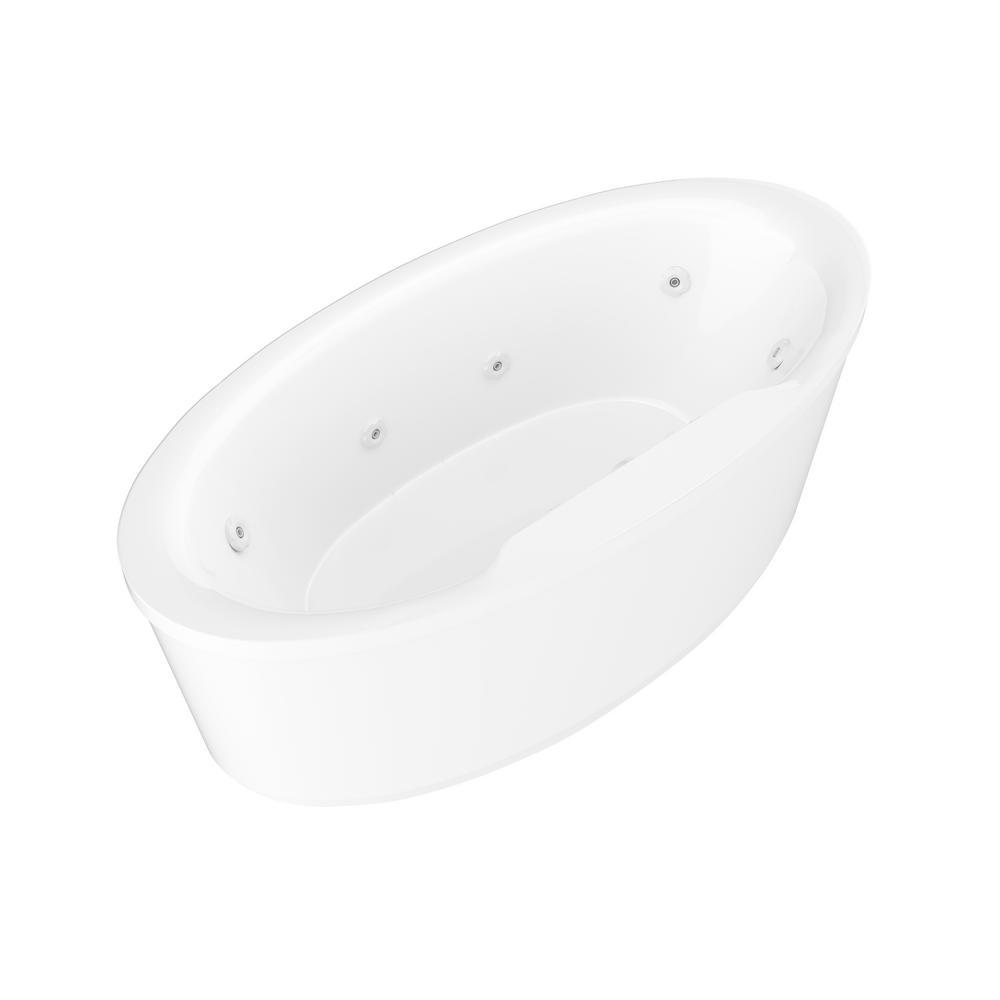 Sunstone 5.7 ft. Whirlpool Tub in White - Super Arbor