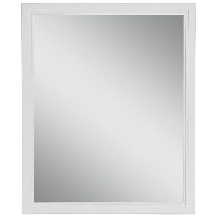 Brinkhill 26 in. W x 31 in. H Framed Wall Mirror in White