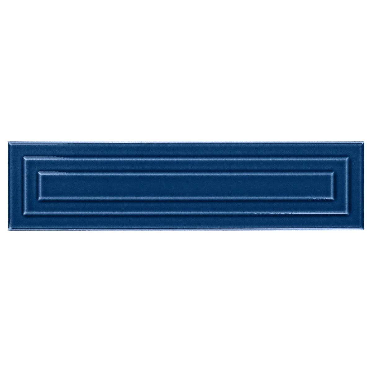 Colorplay Frame Nautical Blue 4.5x18 3D Crackled Glossy Ceramic Tile