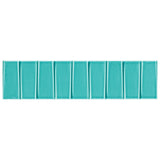 Colorplay Steps Teal Green 4.5x18 3D Crackled Glossy Ceramic Tile