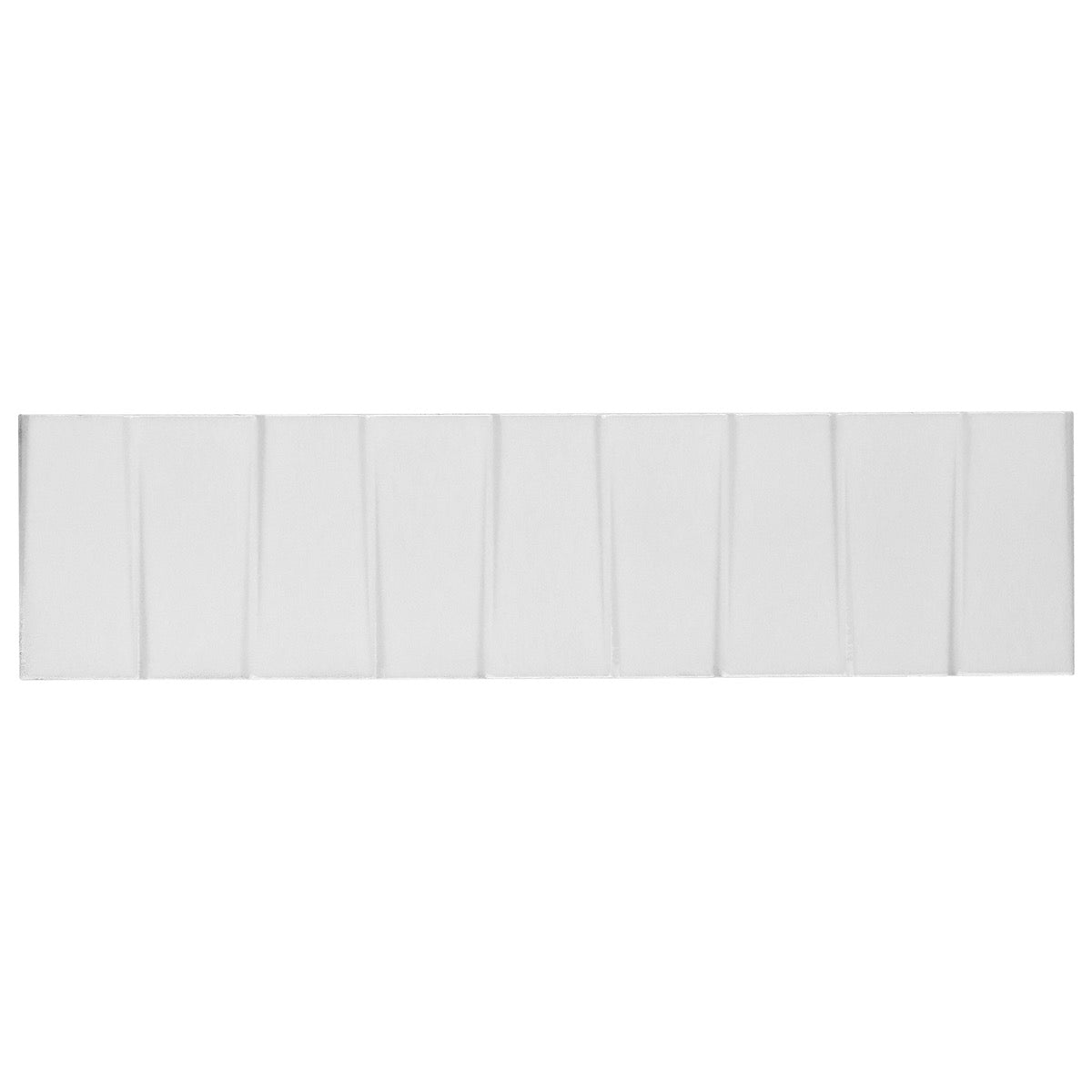 Lux Tile Colorplay Steps White 4.5x18 3D Glossy Crackled Ceramic Tile