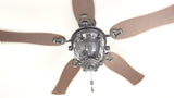 Harbor Breeze Lake Placido 52-in Aged/Black Iron Outdoor Downrod or Flush Mount Ceiling Fan with Clear Glass Light Kit