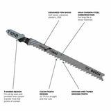 Bosch 5-Pack 4-in T-Shank High-Carbon Steel Jigsaw Blades, 10 TPI (T101B)