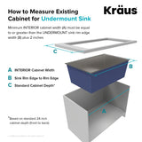 Kraus Stainless Steel Undermount Laundry Sink 18.5" x 24"