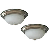Project Source 2-Pack 13-in Bronze Transitional LED Flush Mount Light ENERGY STAR - Super Arbor