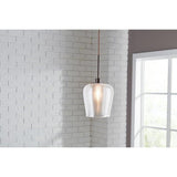 Portfolio Brushed Nickel Transitional Cylinder Pendant Light - Super Arbor