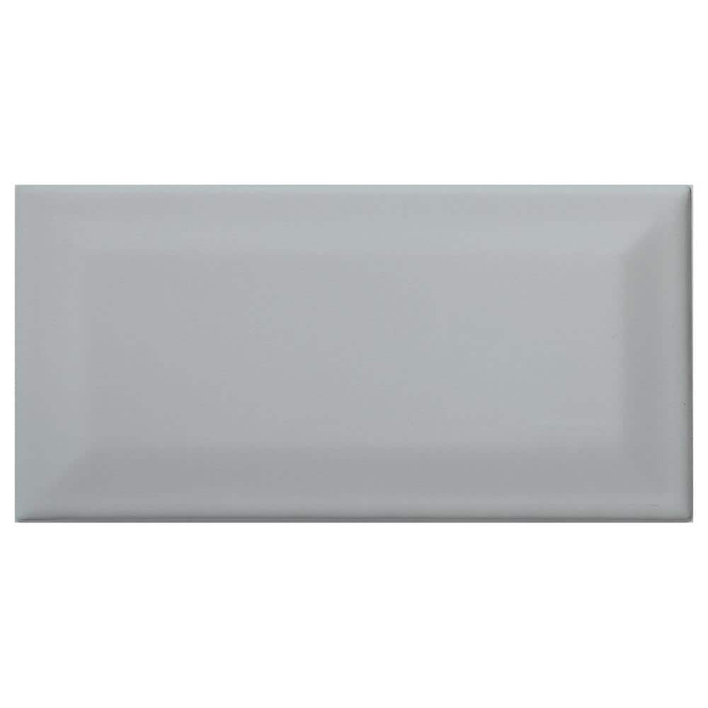 American Olean Profiles 80-Pack Light Smoke 3-in x 6-in Glazed Ceramic Subway Wall Tile