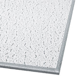 Armstrong Ceilings 24-in x 24-in Fissured White Mineral Fiber Drop Acoustic Ceiling Tiles, Tegular Edge, 16-Pack (64 sq ft)