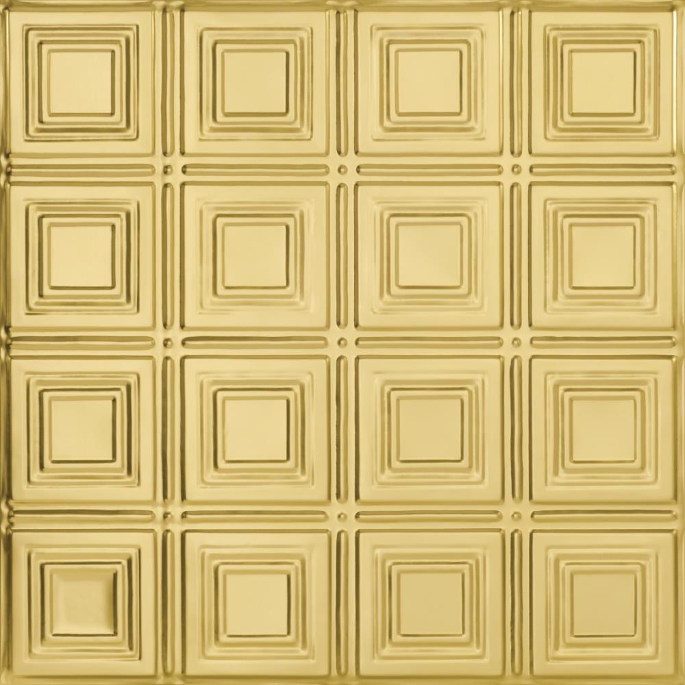 Armstrong Ceilings 24-in x 24-in Metallaire Small Panels Lacquered Steel Metal/Tin 15/16-in Drop Panel Ceiling Tiles