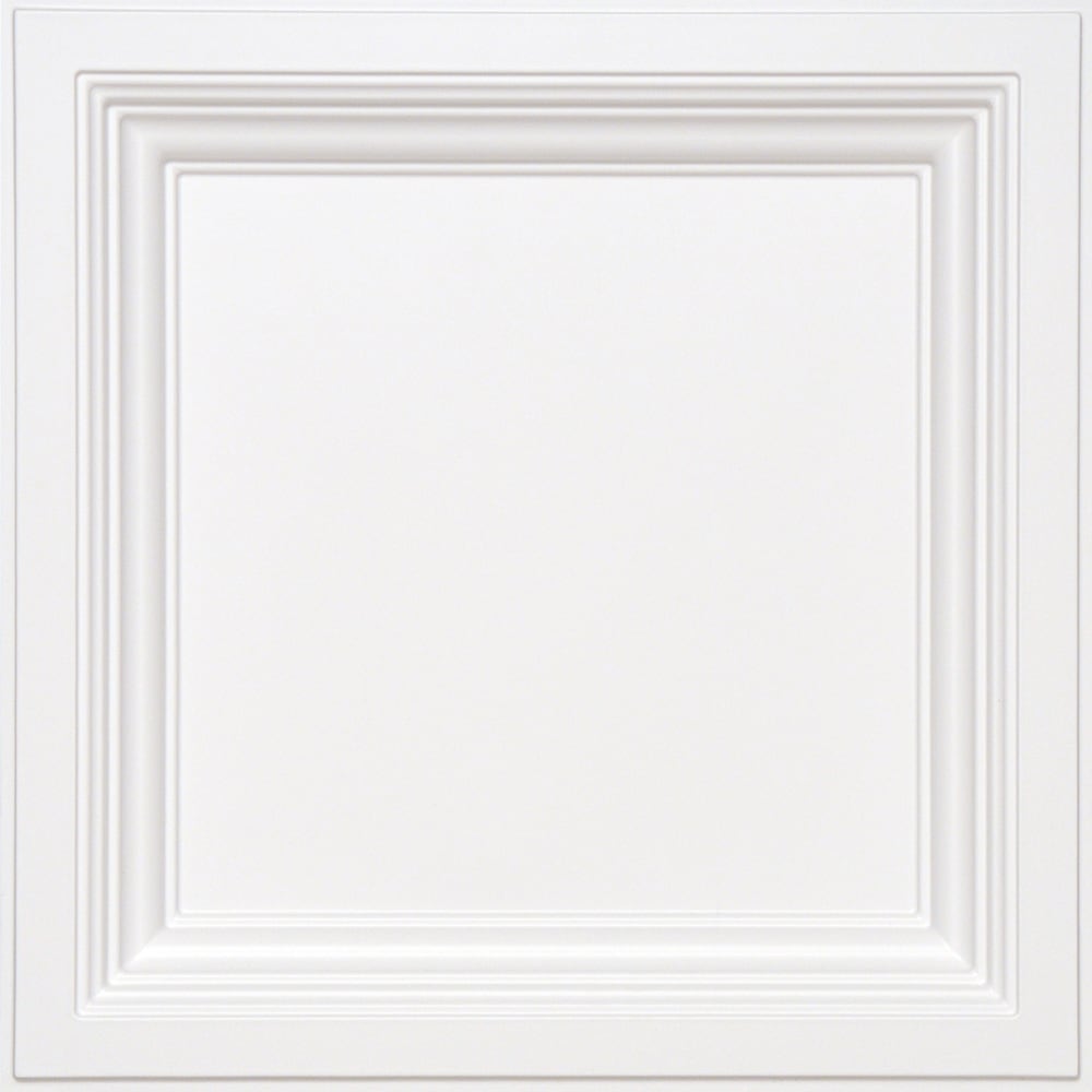 Armstrong Ceilings 24-in x 24-in Easy Elegance White Coffered 15/16-in Drop Panel Ceiling Tiles