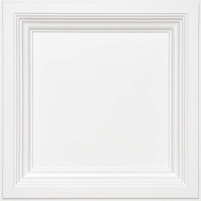 Armstrong Ceilings 2-ft x 2-ft Easy Elegance White PVC Drop Ceiling Tile (1-Pack, 4-sq ft / Case)