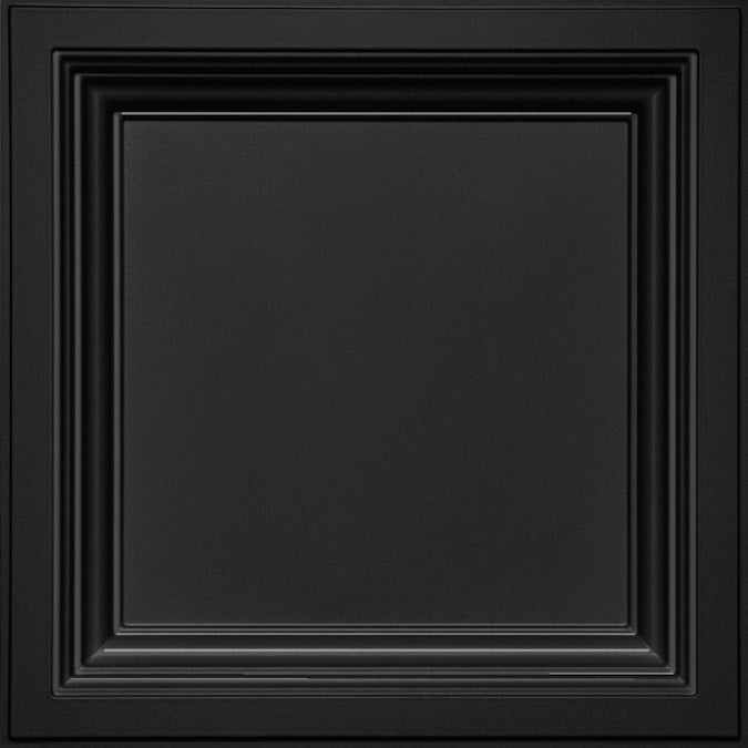 Armstrong Ceilings 2-ft x 2-ft Easy Elegance Black PVC Drop Ceiling Tile (1-Pack, 4-sq ft / Case)