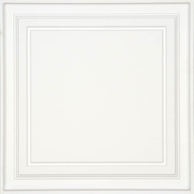 Armstrong Ceilings 2-ft x 2-ft Easy Elegance White PVC Drop Ceiling Tile (1-Pack, 4-sq ft / Case)