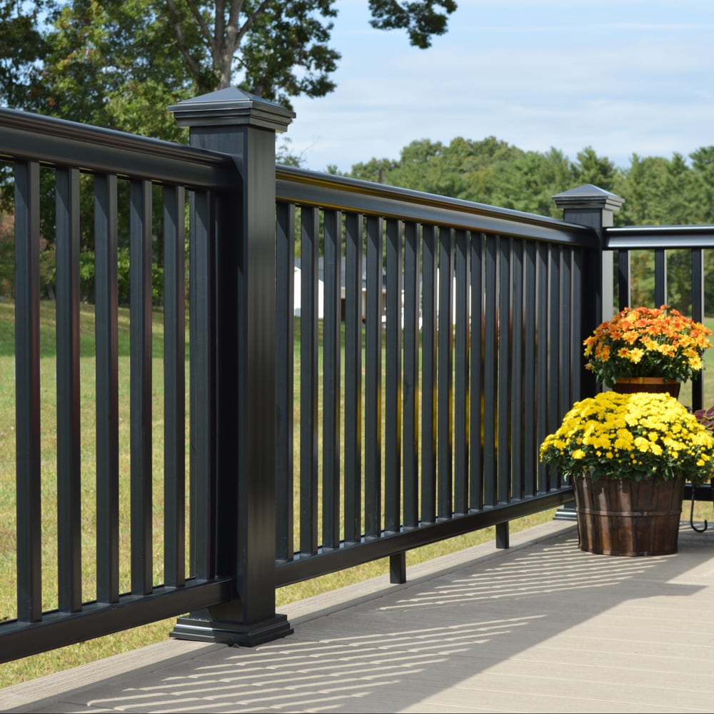 Fiberon 5-in x 5-in Obsidian PVC Deck Post Base Trim