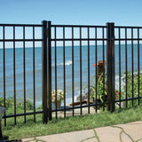 Freedom New Haven H 6-ft W Aluminum Spaced Picket Flat-top Decorative Fence Panel