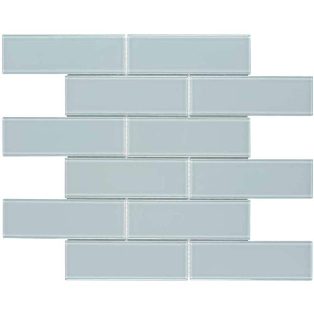Elida Ceramica Skylight Subway 12-in x 12-in Glossy Glass Mosaic Wall Tile