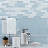 Elida Ceramica Skylight Subway 3-in x 8-in Glossy Glass Subway Wall Tile