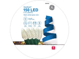 GE StayBright 150-Count 37.2-ft Warm White LED Plug-In Christmas String Lights