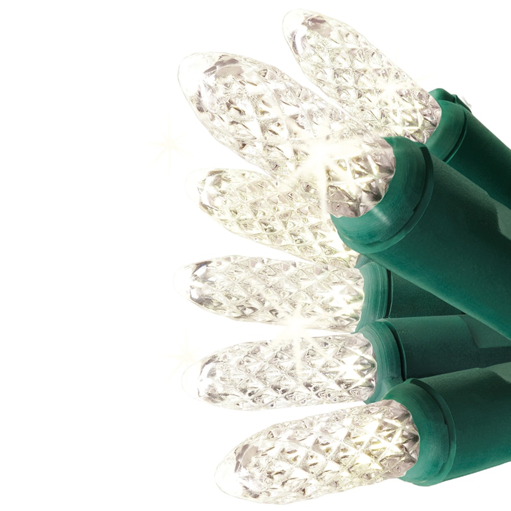 GE StayBright 100-Count 24.7-ft Sparkling Warm White LED Plug-In Christmas String Lights