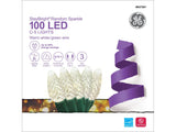 GE StayBright 100-Count 24.7-ft Sparkling Warm White LED Plug-In Christmas String Lights