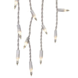 GE ConstantON 600-Count Clear Mini Incandescent Plug-In Christmas Icicle Lights, White Wire, 26.4-ft