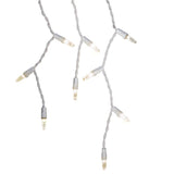 GE StayBright 100-Count Sparkling White Mini LED Plug-In Christmas Icicle Lights, Warm White, 10.8-ft Lighted Length