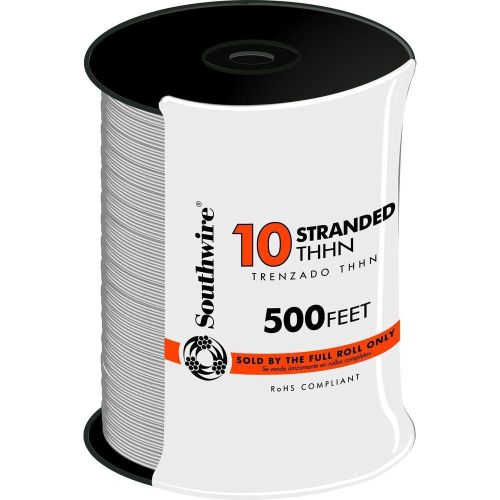 500 ft. 10 Black Stranded CU THHN Wire - Super Arbor