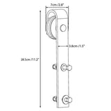 8Ft Sliding Barn Door Hardware Kit Set Antique Style Single Closet Wood Track System Black