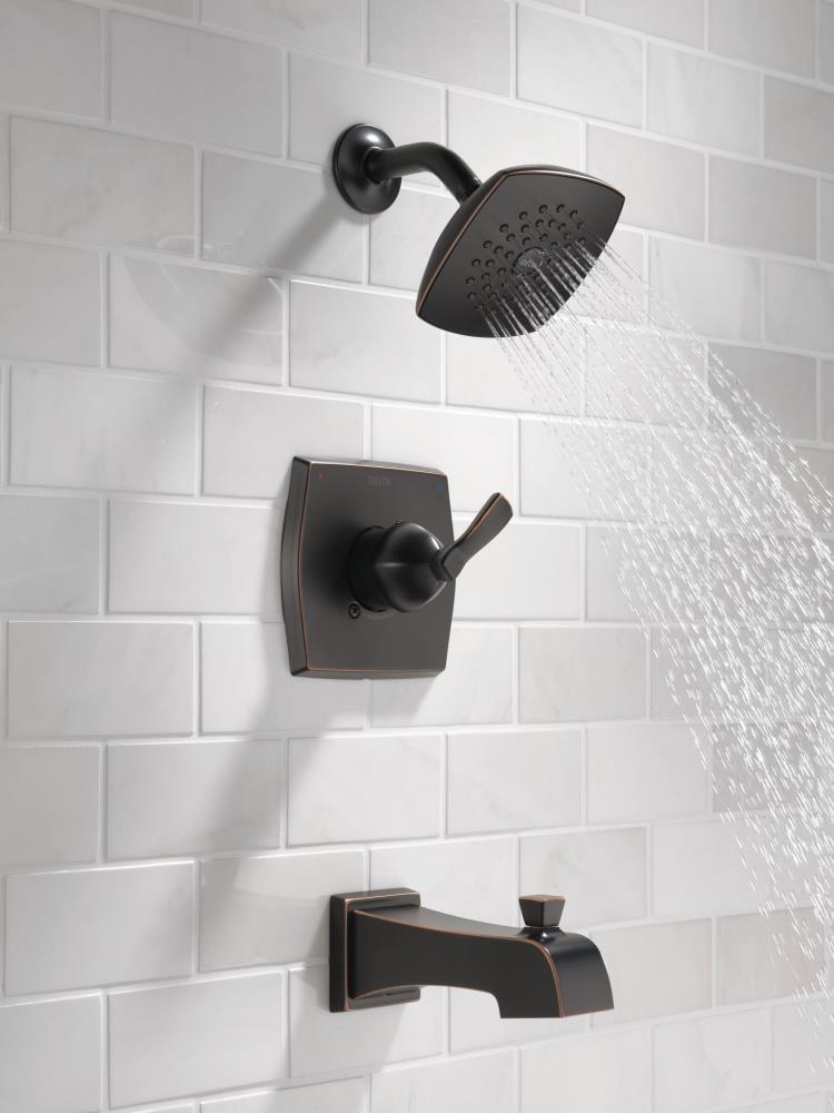 Delta Flynn Oil Rubbed Bronze 1-Handle Bathtub and Shower Faucet with Valve
